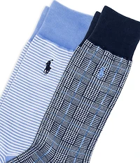 Polo Ralph Lauren Glen Plaid & Striped Socks 2-Pack