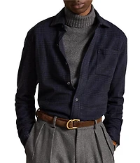 Polo Ralph Lauren Glen Plaid Flannel Long Sleeve Woven Shirt