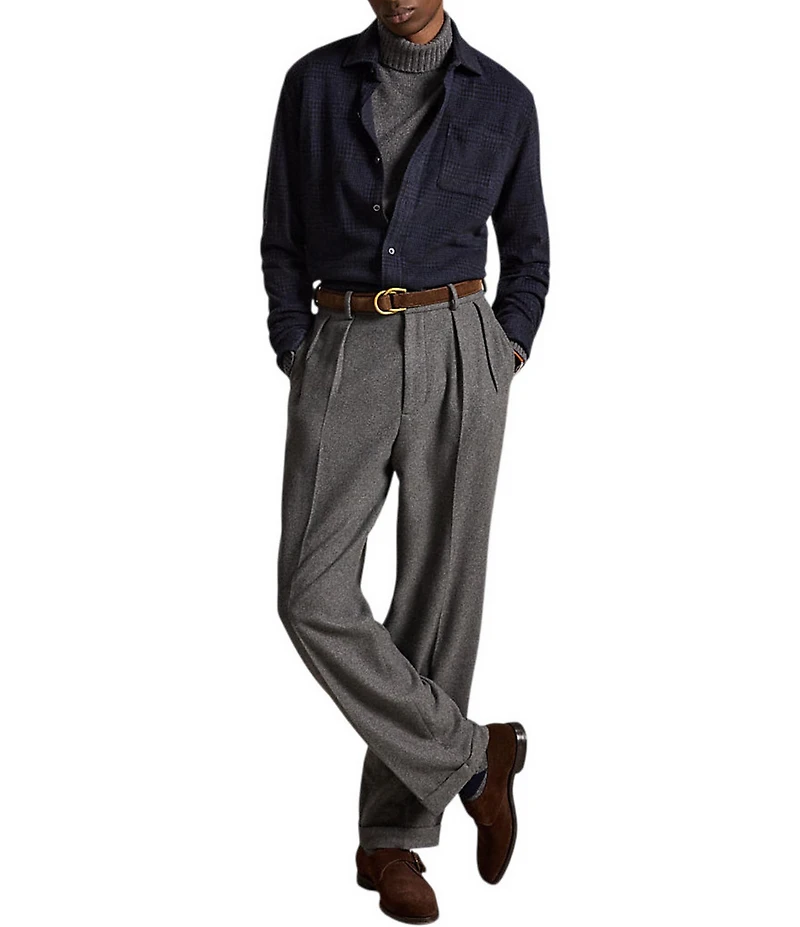 Polo Ralph Lauren Glen Plaid Flannel Long Sleeve Woven Shirt