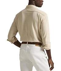 Polo Ralph Lauren Glen Plaid Jersey Long Sleeve Woven Shirt