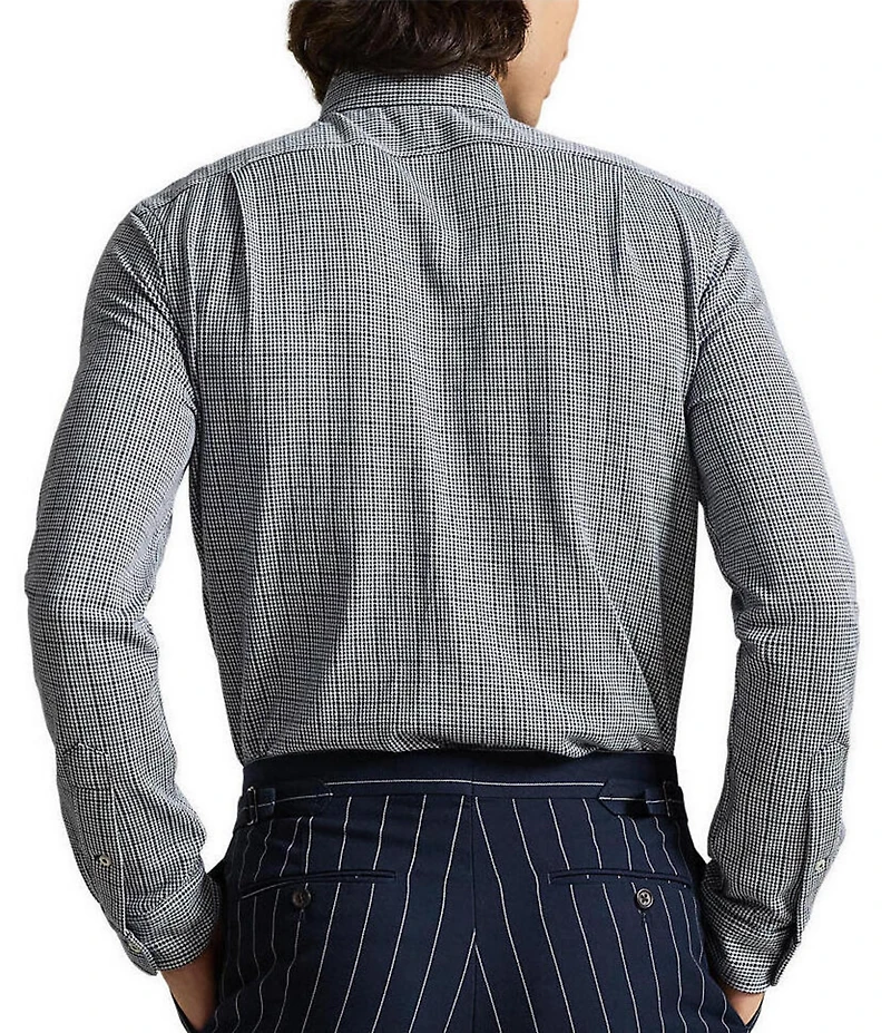 Polo Ralph Lauren Glen Plaid Jersey Long Sleeve Woven Shirt