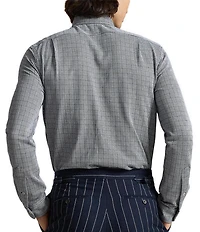 Polo Ralph Lauren Glen Plaid Jersey Long Sleeve Woven Shirt