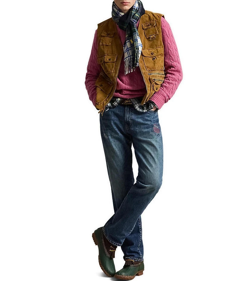 Polo Ralph Lauren Hampton Straight Fit Distressed Jeans