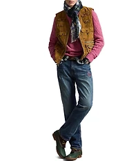 Polo Ralph Lauren Hampton Straight Fit Distressed Jeans
