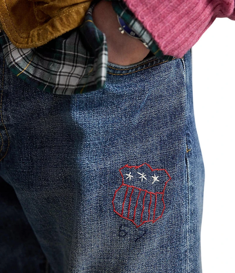 Polo Ralph Lauren Hampton Straight Fit Distressed Jeans