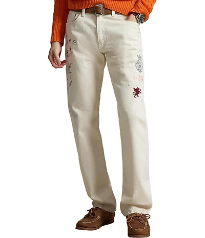 Polo Ralph Lauren Hampton Straight Fit Graphic Jeans