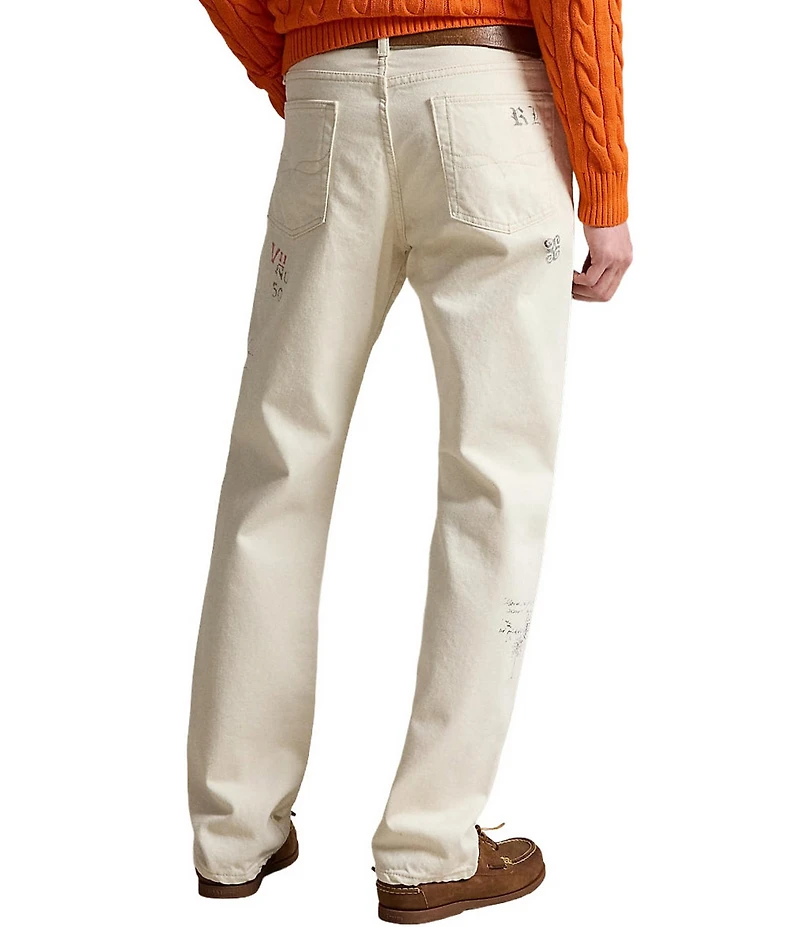Polo Ralph Lauren Hampton Straight Fit Graphic Jeans