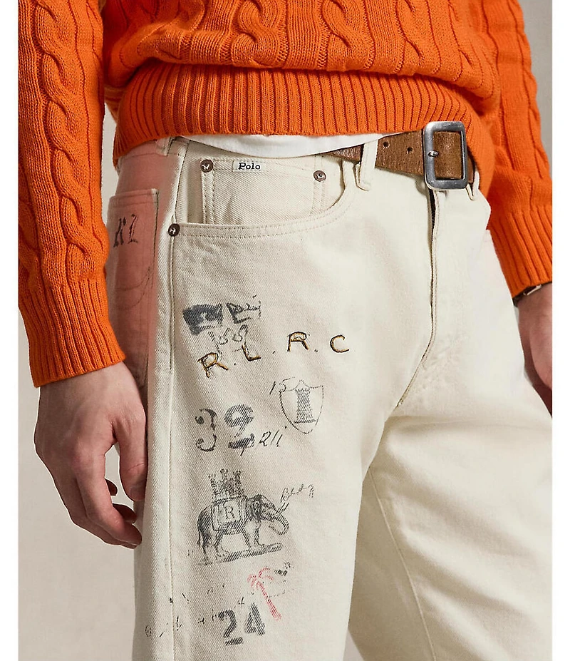 Polo Ralph Lauren Hampton Straight Fit Graphic Jeans