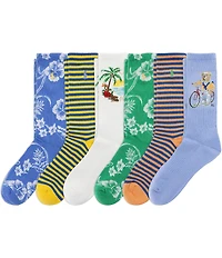 Polo Ralph Lauren Harbour Island Bear Printed Socks 6-Pack
