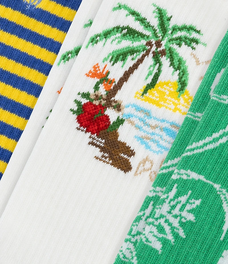 Polo Ralph Lauren Harbour Island Bear Printed Socks 6-Pack