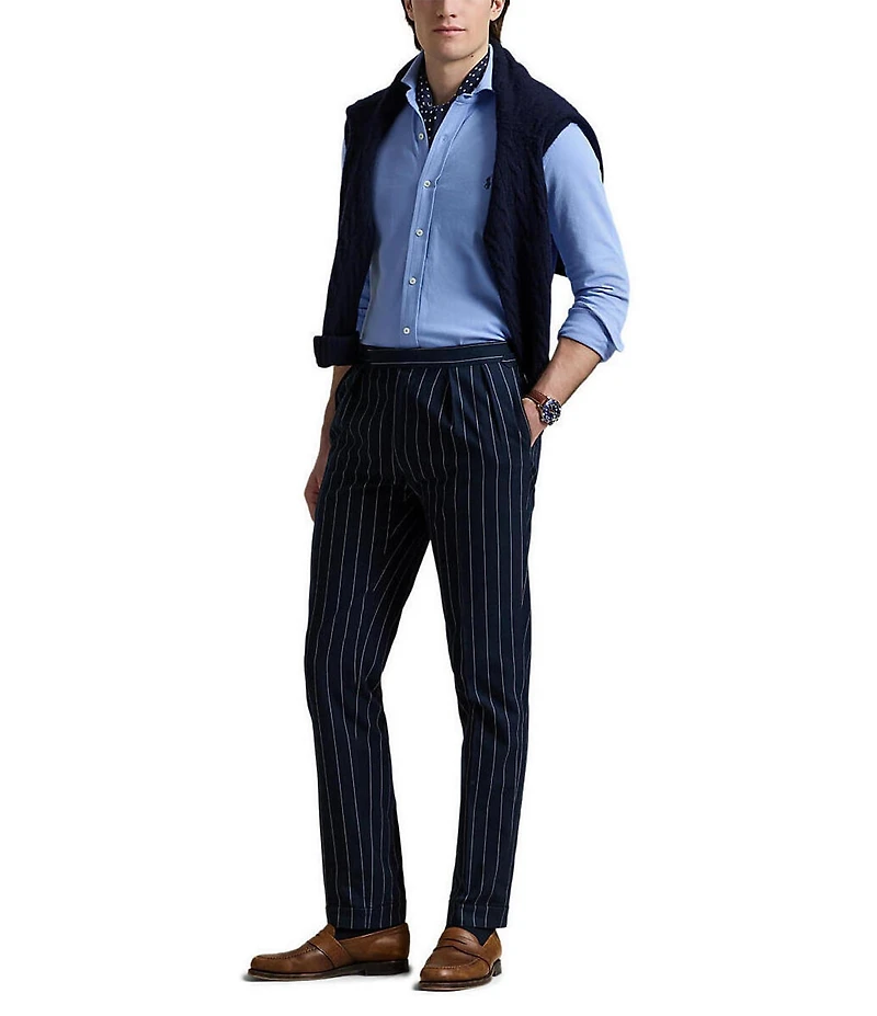 Polo Ralph Lauren Honeycomb-Knit Long Sleeve Woven Shirt