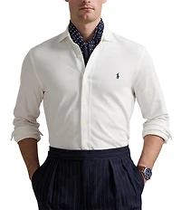 Polo Ralph Lauren Honeycomb-Knit Long Sleeve Woven Shirt