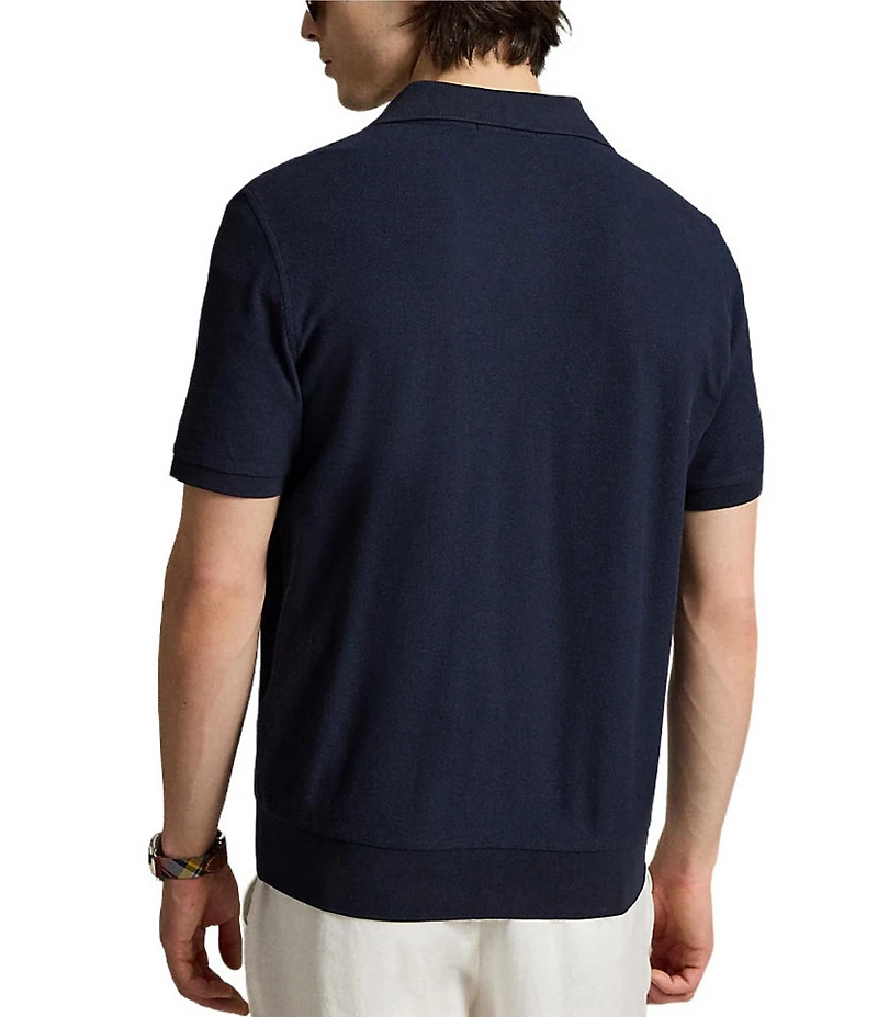 Polo Ralph Lauren Honeycomb Mesh Short Sleeve Polo Sweater