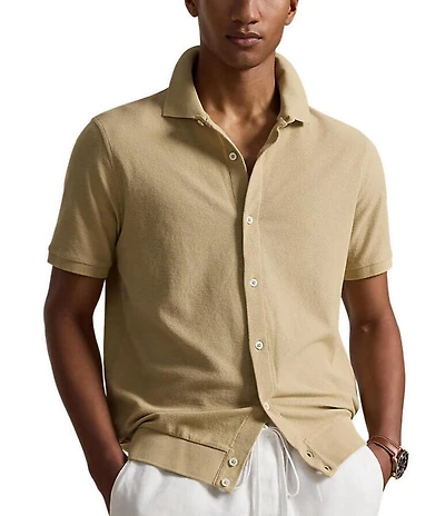 Polo Ralph Lauren Honeycomb Mesh Short Sleeve Polo Sweater