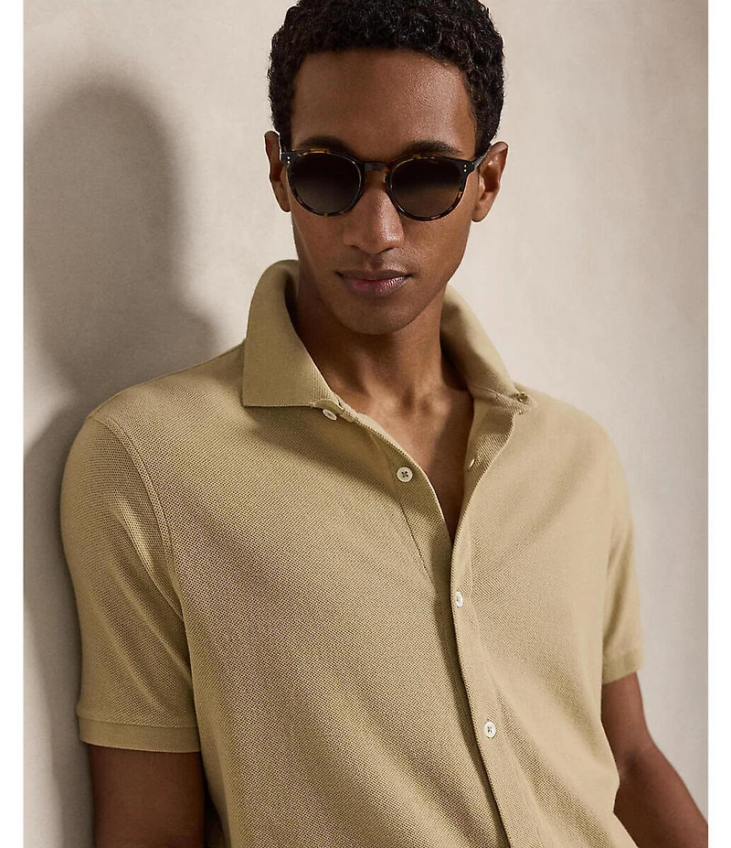 Polo Ralph Lauren Honeycomb Mesh Short Sleeve Polo Sweater