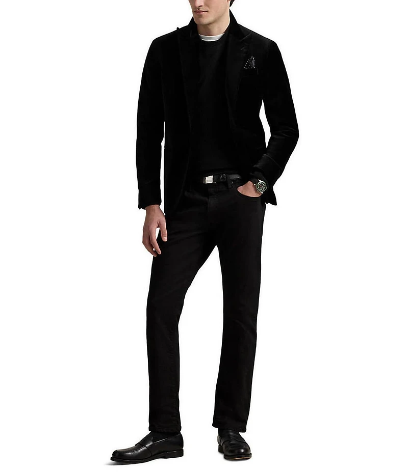 Polo Ralph Lauren Hudson Black Varick Slim Straight Stretch Jeans