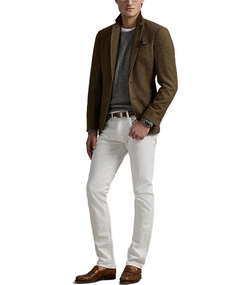 Polo Ralph Lauren Hudson White Varick Slim Straight Stretch Jeans