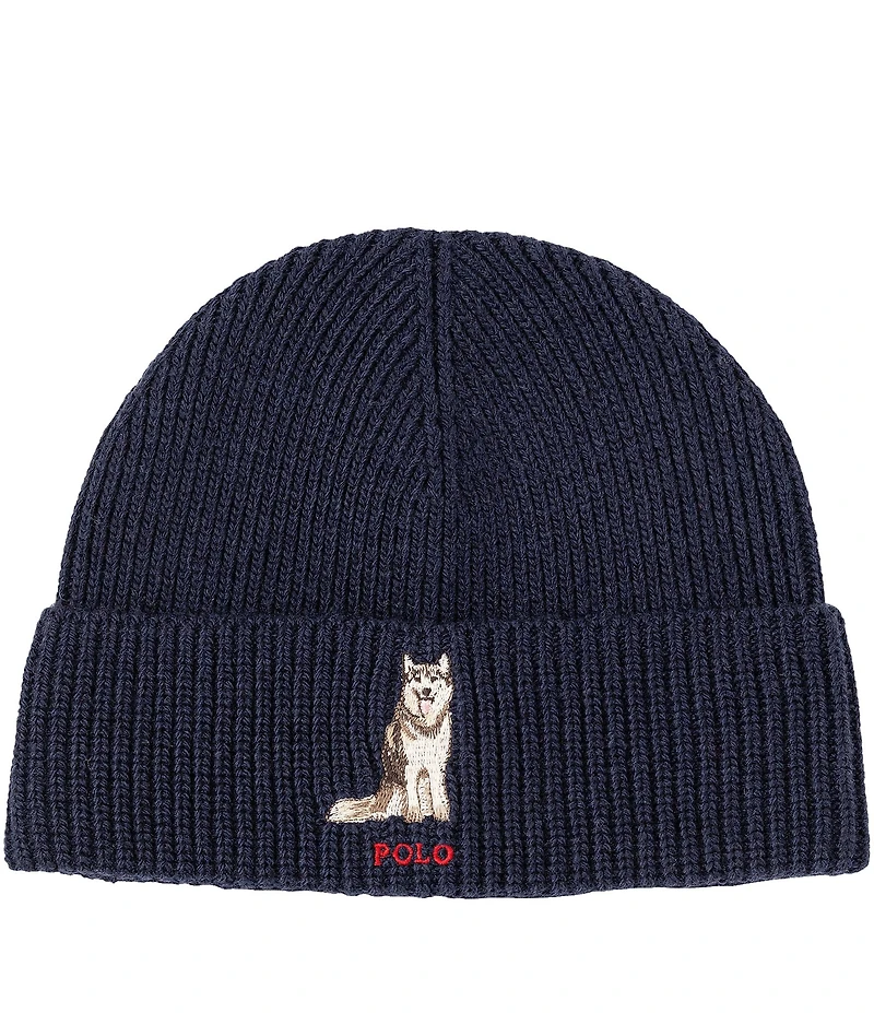 Polo Ralph Lauren Husky Dog Beanie