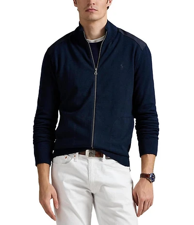Polo Ralph Lauren Hybrid Full-Zip Mockneck Sweater