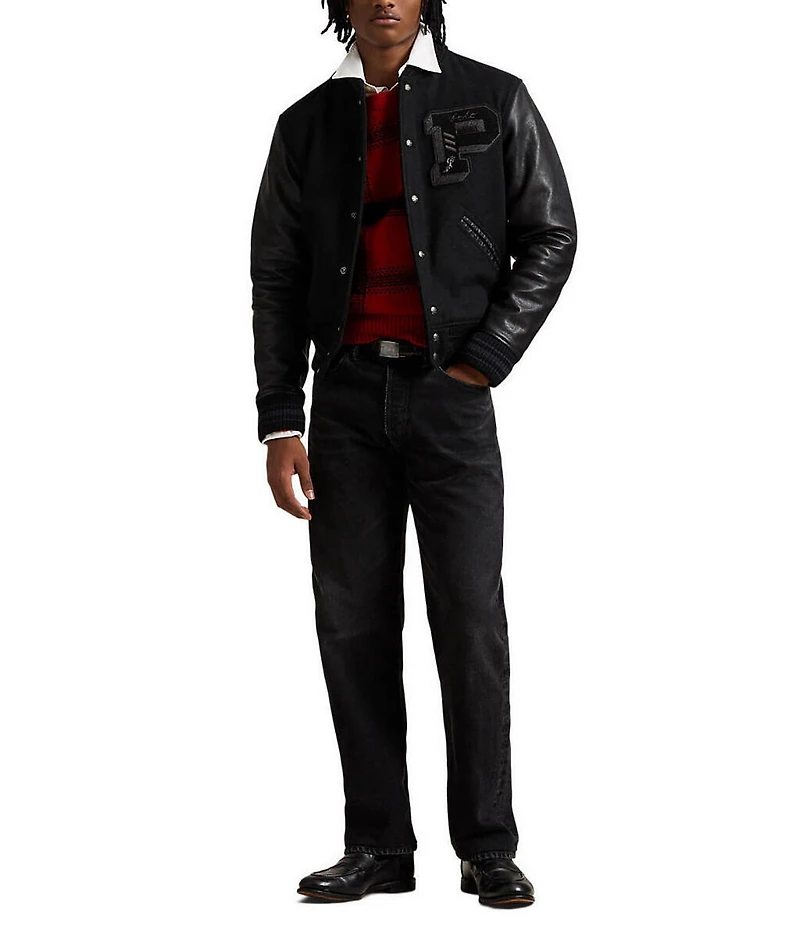 Polo Ralph Lauren Iconic Leather Letterman Jacket