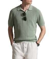 Polo Ralph Lauren Johnny Collar Short Sleeve Linen Sweater