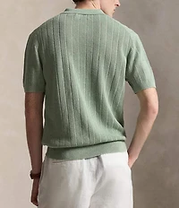 Polo Ralph Lauren Johnny Collar Short Sleeve Linen Sweater