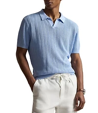 Polo Ralph Lauren Johnny Collar Short Sleeve Linen Sweater