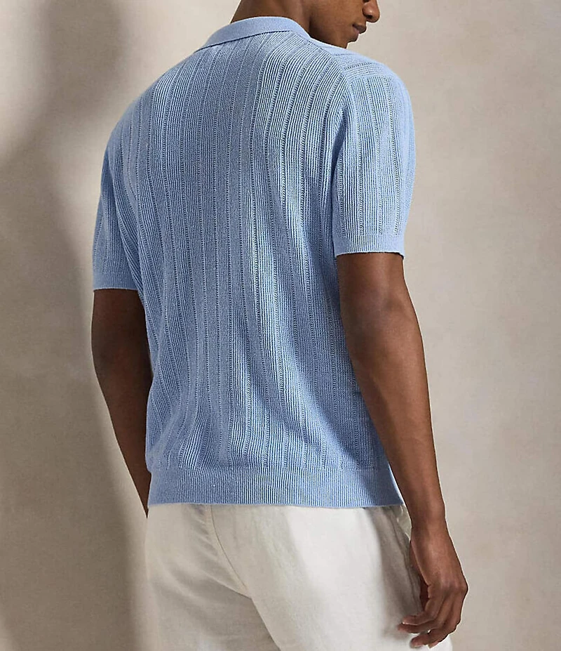Polo Ralph Lauren Johnny Collar Short Sleeve Linen Sweater