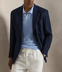 Polo Ralph Lauren Johnny Collar Short Sleeve Linen Sweater