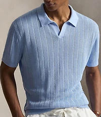 Polo Ralph Lauren Johnny Collar Short Sleeve Linen Sweater