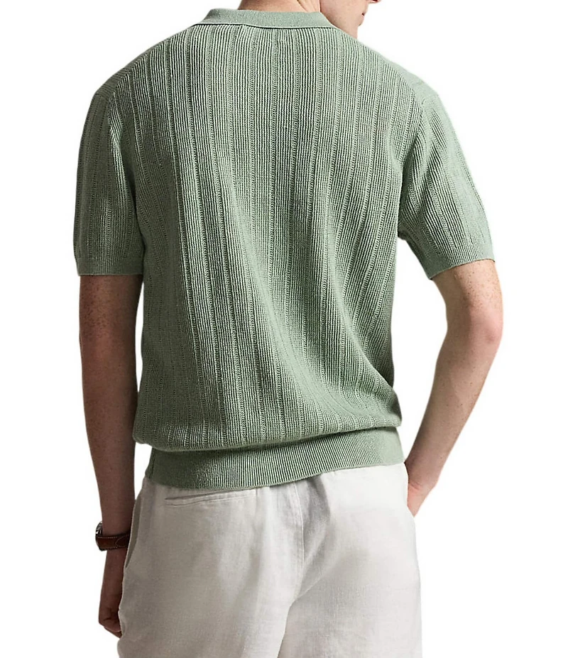 Polo Ralph Lauren Johnny Collar Short Sleeve Linen Sweater