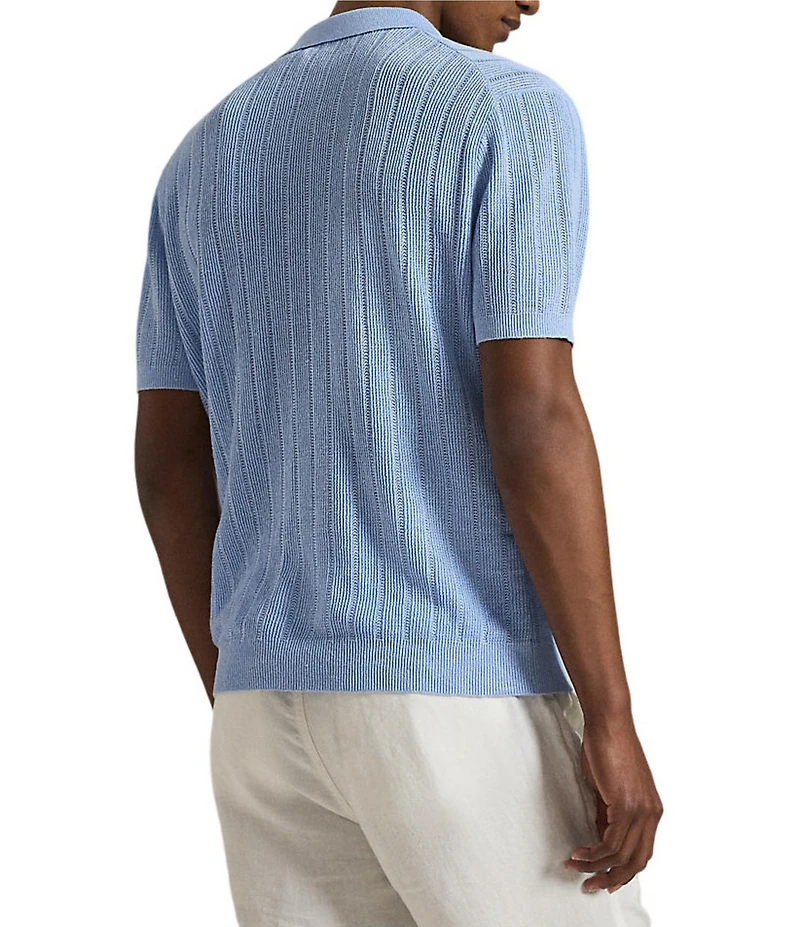 Polo Ralph Lauren Johnny Collar Short Sleeve Linen Sweater