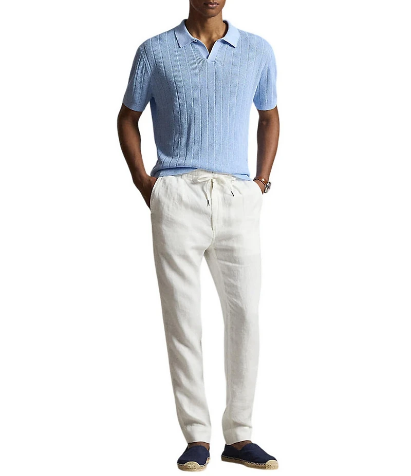 Polo Ralph Lauren Johnny Collar Short Sleeve Linen Sweater