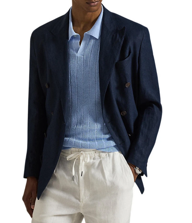 Polo Ralph Lauren Johnny Collar Short Sleeve Linen Sweater