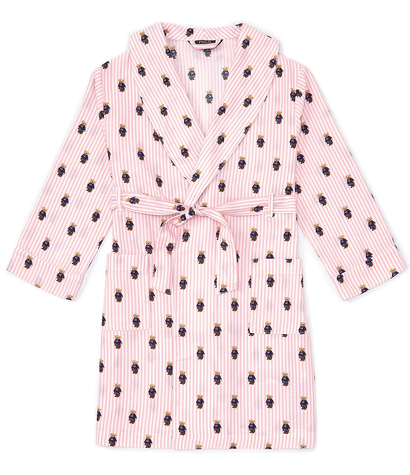 Polo Ralph Lauren Kids 2T-6X Allover Polo Bear Terry Robe