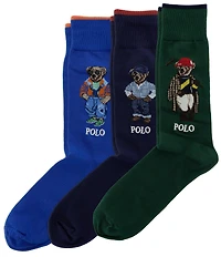 Polo Ralph Lauren Knit In Polo Bears Socks Gift Box 3-Pack