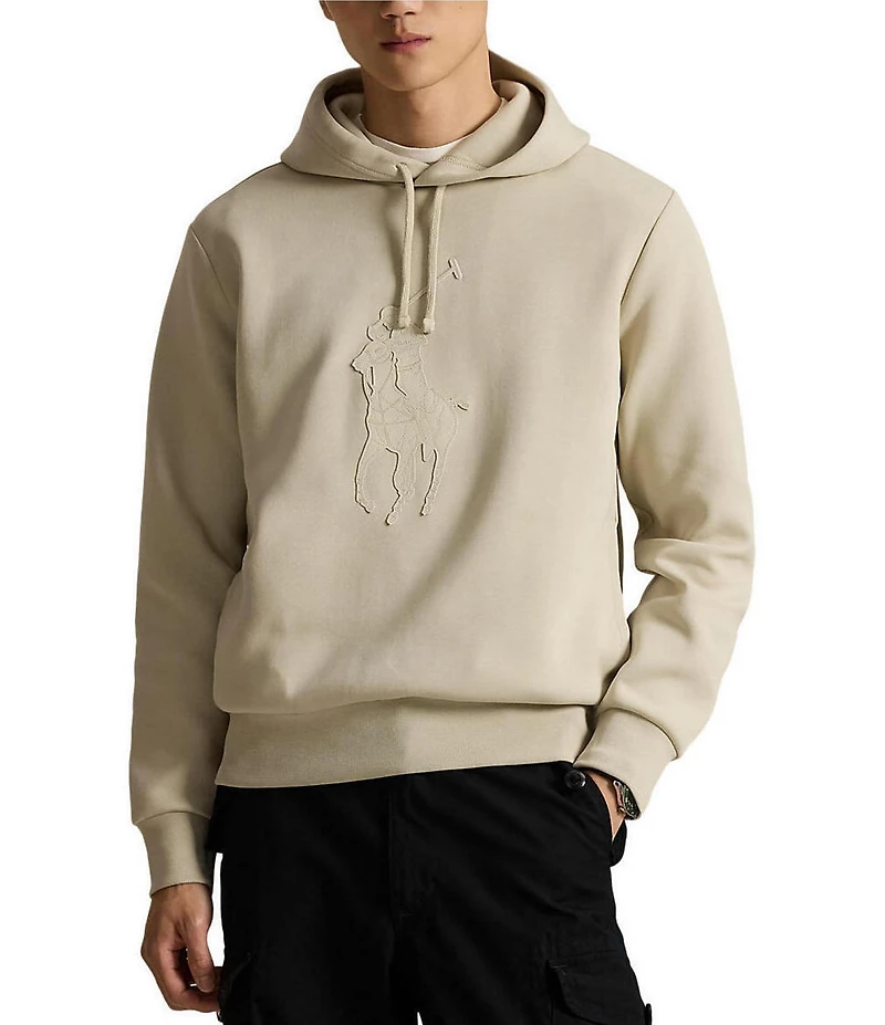 Polo Ralph Lauren Leather-Pony Double-Knit Hoodie