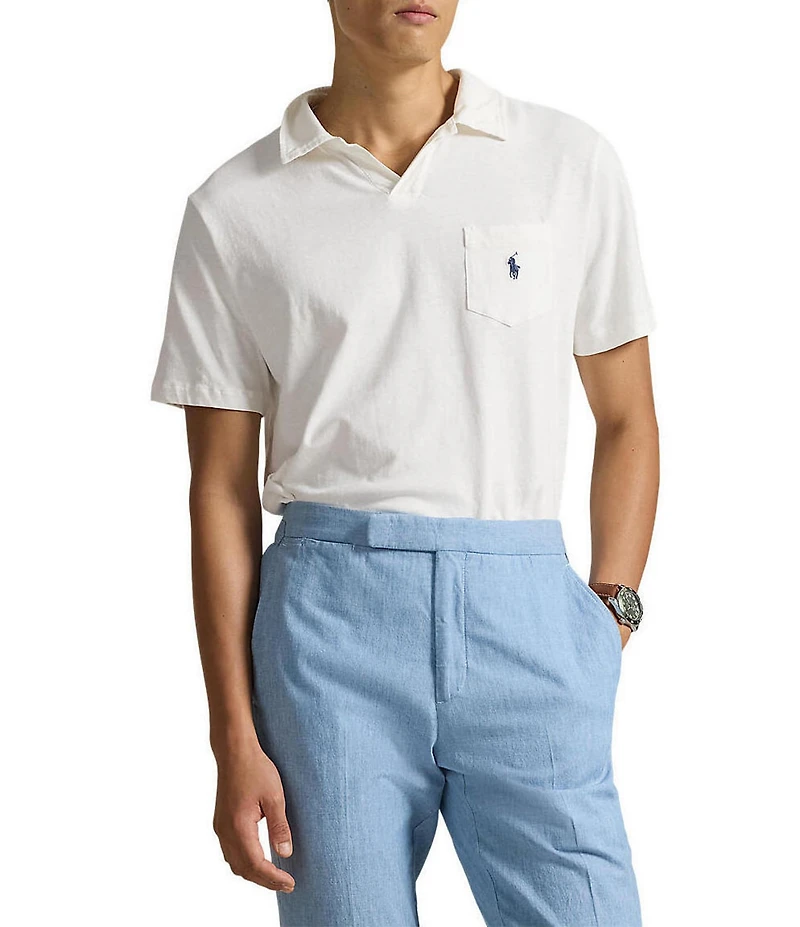 Polo Ralph Lauren Linen-Blend Short Sleeve Polo Shirt