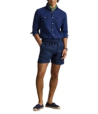 Polo Ralph Lauren Linen Polo Prepster 6#double; Inseam Shorts