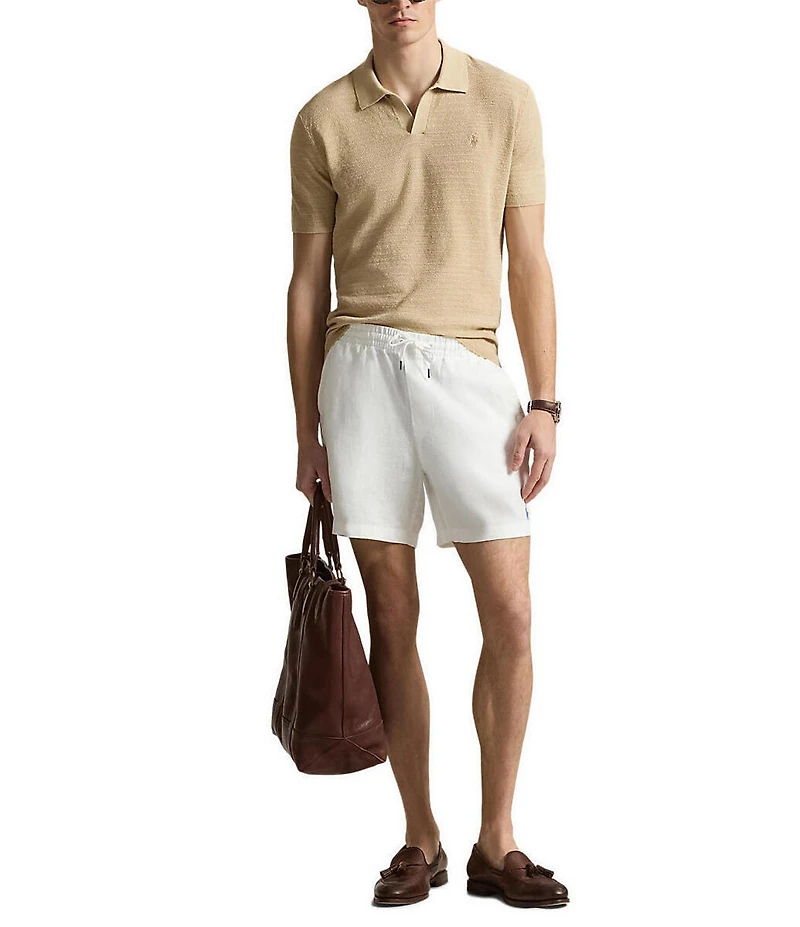 Polo Ralph Lauren Linen Polo Prepster 6#double; Inseam Shorts