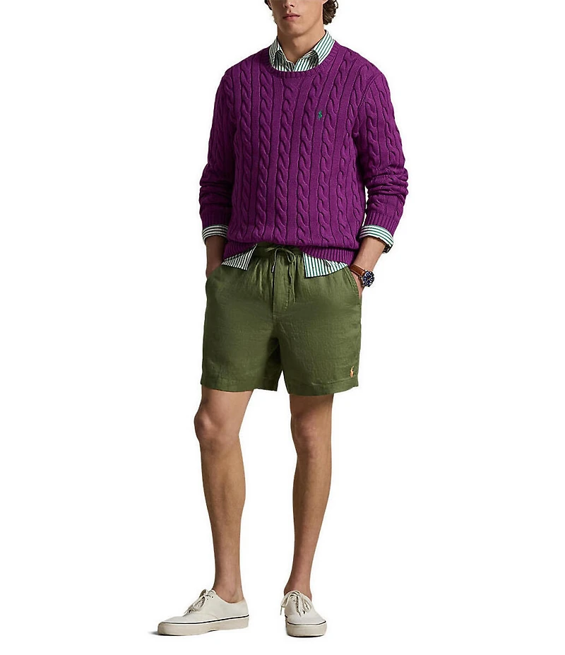 Polo Ralph Lauren Linen Polo Prepster 6#double; Inseam Shorts