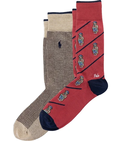 Polo Ralph Lauren Litchfield Mini Bear Socks 2-Pack