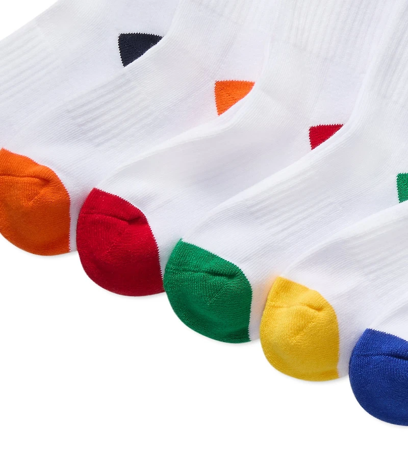 Polo Ralph Lauren Little Boys Performance Polo Logo Crew Socks 6-Pack