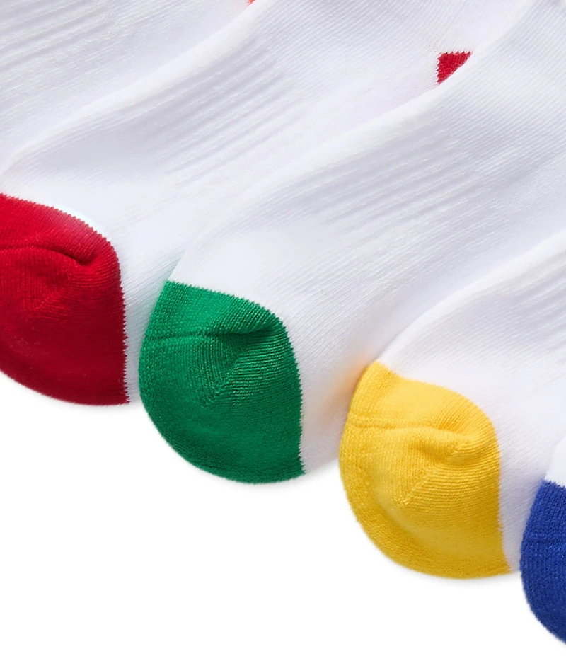 Polo Ralph Lauren Little Boys Performance Polo Logo Quarter Socks 6-Pack