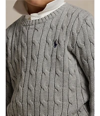 Polo Ralph Lauren Little Boys Long Sleeve Cable Cotton-Knit Sweater