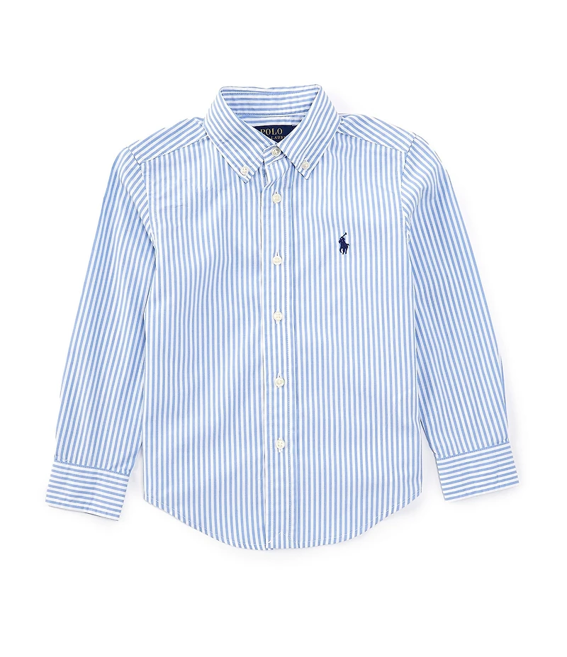 Polo Ralph Lauren Little Boys Classic Long Sleeve Striped Poplin Shirt