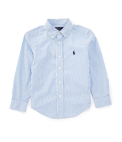 Polo Ralph Lauren Little Boys Classic Long Sleeve Striped Poplin Shirt