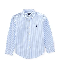 Polo Ralph Lauren Little Boys Classic Long Sleeve Striped Poplin Shirt