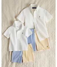 Polo Ralph Lauren Little Boys Cotton Oxford Short-Sleeve Button Down Shirt