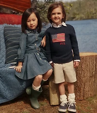 Polo Ralph Lauren Little Boys Flat-Front Chino Shorts